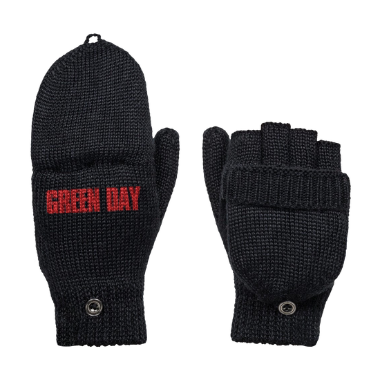 Logo Convertible Mittens Green Day Official Store